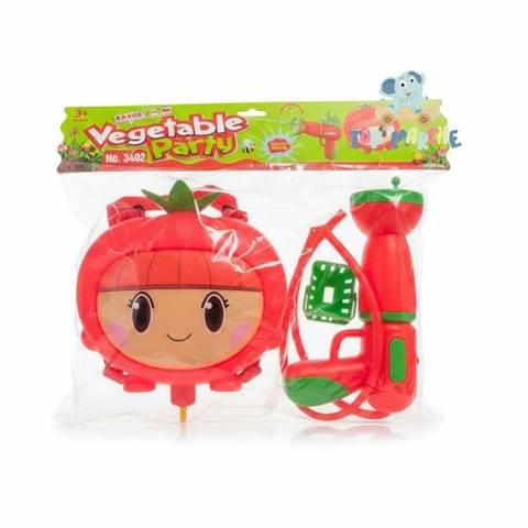 Veggie Party Tomato Backpack Holi Water Gun