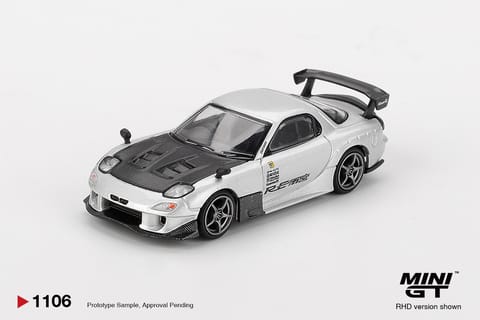 Mini GT 1106 Mazda RX-7 RE-Amemiya Silver Metallic