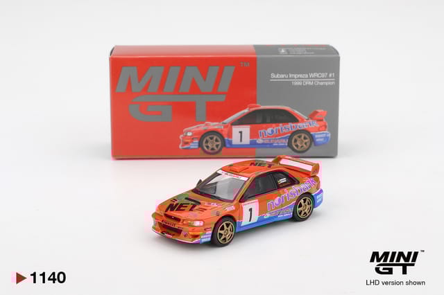 Mini GT 1140 Subaru Impreza WRC97 #1 1999 DRM Champion