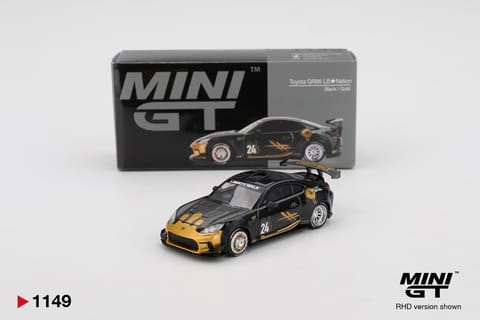Mini GT 1149 Toyota GR86 LB★Nation Black / Gold