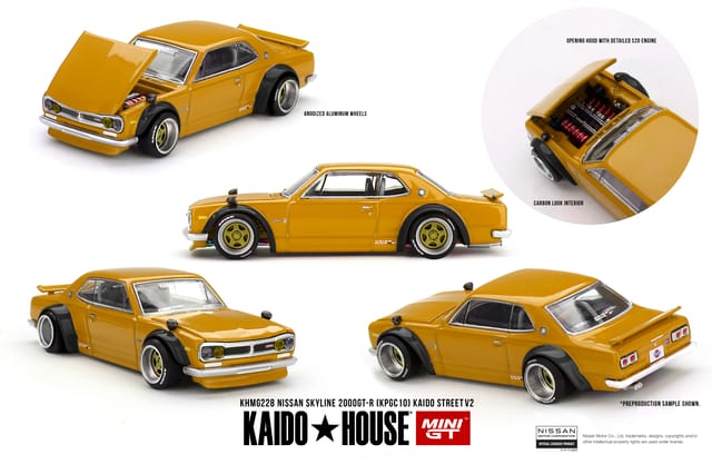 Mini GT Kaido House 228 Nissan Skyline 2000 GT-R (KPGC10) Kaido Street V2