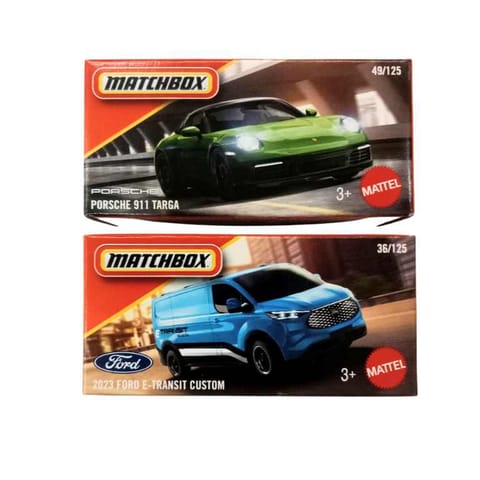 Matchbox Porsche 911 Targa And 2023 Ford E-Transit Custom