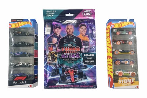 Hot Wheels Formula 1, Stunt Tracks and Topps F1 combo