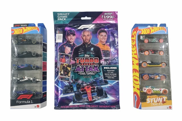 Hot Wheels Formula 1, Stunt Tracks and Topps F1 combo