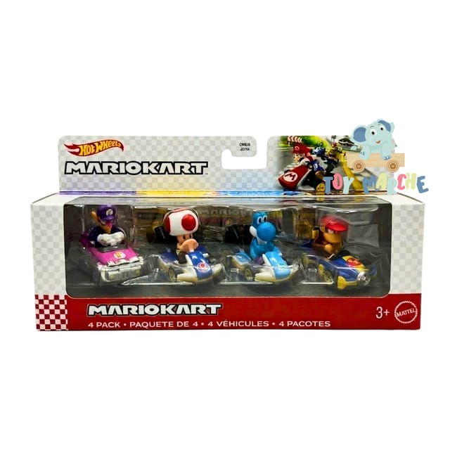 Hot Wheels Mario Kart Pack of 4 Vehicles