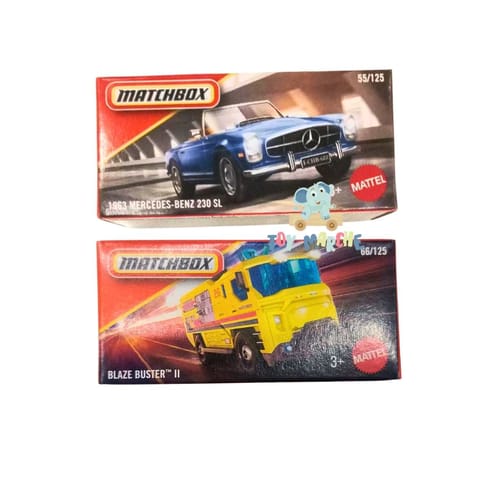 Matchbox 1963 Mercedes-Benz 230 SL And Blaze Buster II