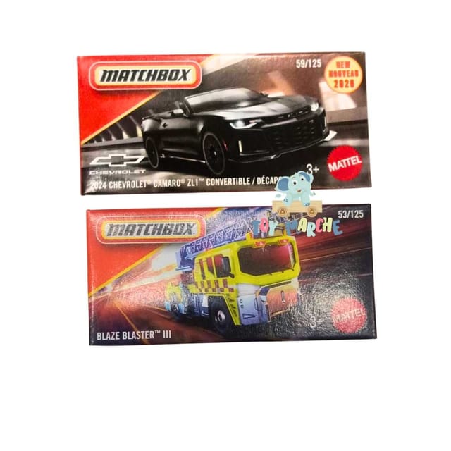 Matchbox 2024 Chevrolet Camaro ZL1 Convertible / Decapotable And Blaze Buster III