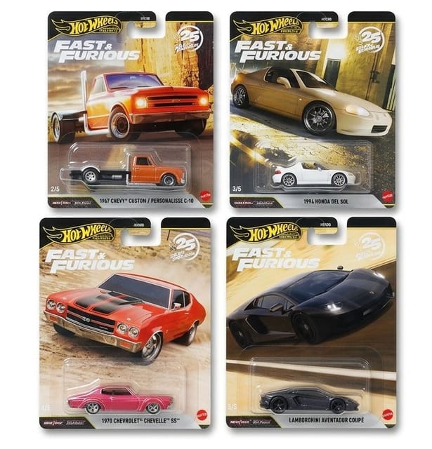 Hot Wheels 2026 Fast & Furious - Set of 4 Cars