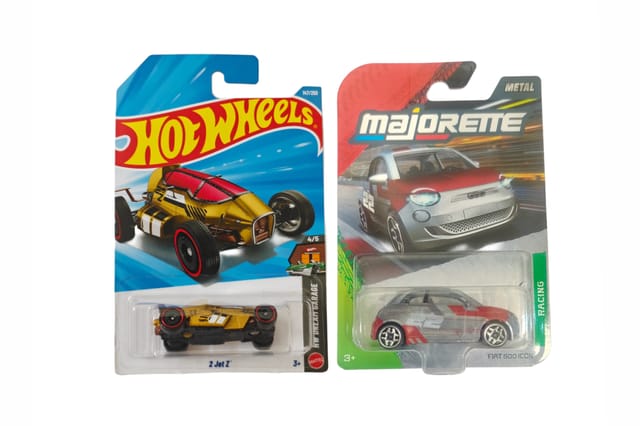 Hot Wheels 2 Jet Z  and Majorette Fiat 500 Icon