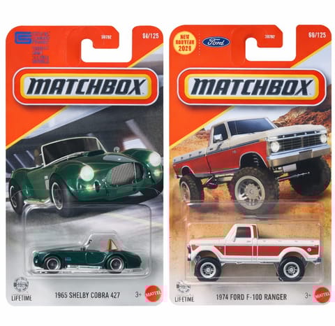 Matchbox 1965 Shelby Cobra 427 And 1974 Ford F-100 Ranger