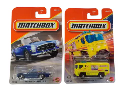 Matchbox 1963 Mercedes-Benz 230 SL And Blaze Buster II