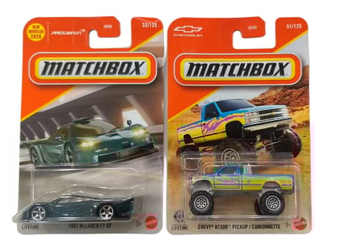 Matchbox 1997 McLaren F1 GT And Chevy K1500 Pickup / Camionnette