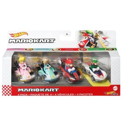 Hot Wheels Mario Kart Pack of 4 Vehicles