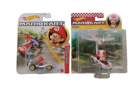 Hot Wheels MarioKart - Baby Mario and MarioKart - Toad Plane Glider