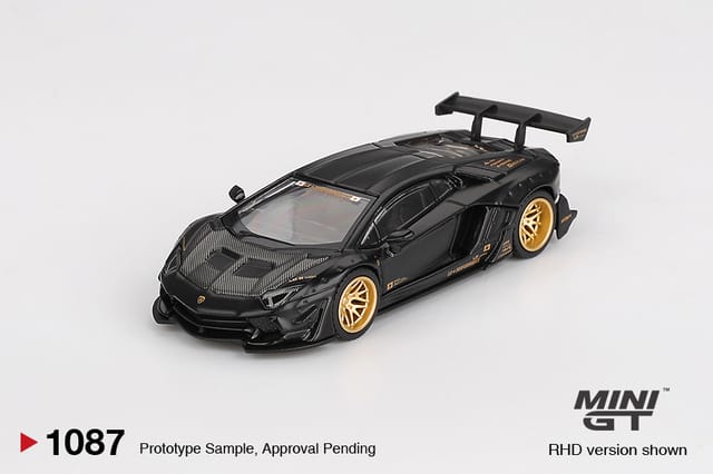 Mini GT 1087 LB★WORKS Lamborghini Aventador Limited Edition Matte Black