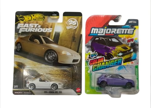 Hot Wheels 1994 Honda Del Sol and Mjorette Color Chnager Honda E