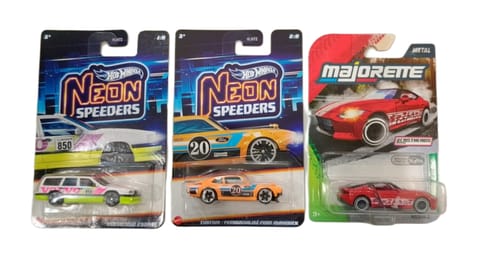 Hot Wheels Neon Speeders Volvo 850 Estate , Custom/ Personnalise Ford Maverick and Majorette Castheads Nissan Z