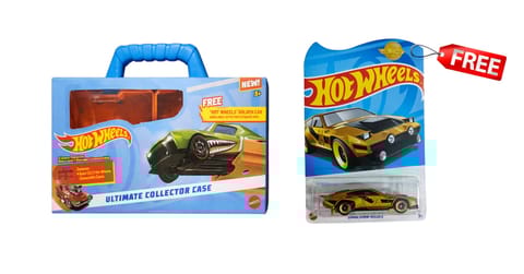 Hot Wheels Ultimate Collector Case with free Hot Wheels Golden Car
