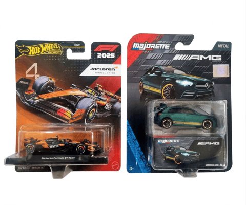 Hot Wheels Formula 1 McLaren F1 Team (4) and Majorette Mercedes-AMG A 35