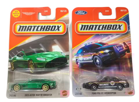 Matchbox 2025 Aston Martin Vanquish and Ford Police Interceptor