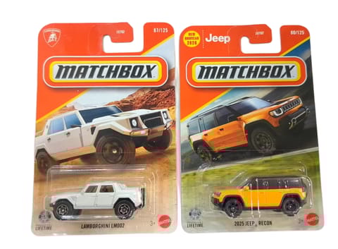 Matchbox Lamborghini LM002 and 2025 Jeep Recon