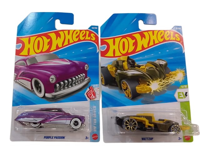 Hot Wheels Purple Passion and Wattzup