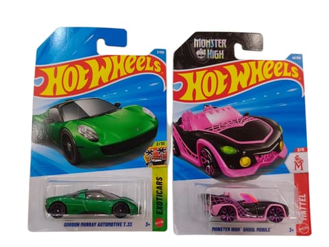Hot Wheels Gordon Murray Automotive T.33 and Monster High Ghoul Mobile