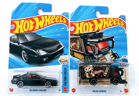 Hot Wheels  '98 Honda Prelude and  Hot Wheels Raijin Express