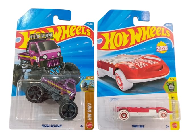 Hot Wheels Mazda Autozam and Twin Tags