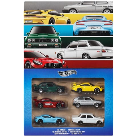 Hot Wheels Silver Series Euro Style 6 Cars Box Set