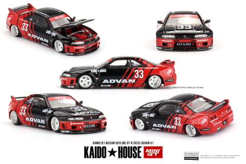 Mini GT Kaido House 191 Nissan Skyline GT-R (R33) Kaido Works ADVAN