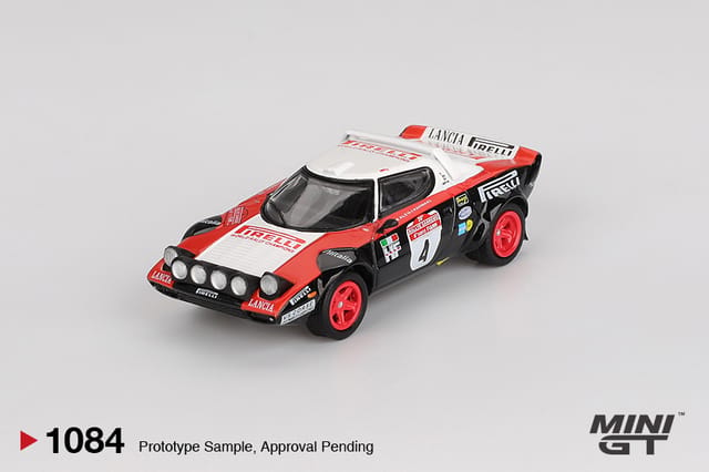 Mini GT 1084 Lancia Stratos HF #4 1978 Rally Sanremo Winner