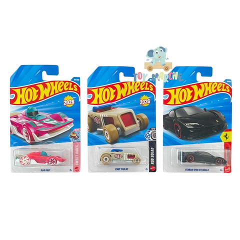 Hot Wheels Ferrari SF90 Stradale, Chop 'N Bloc And Mad Drip