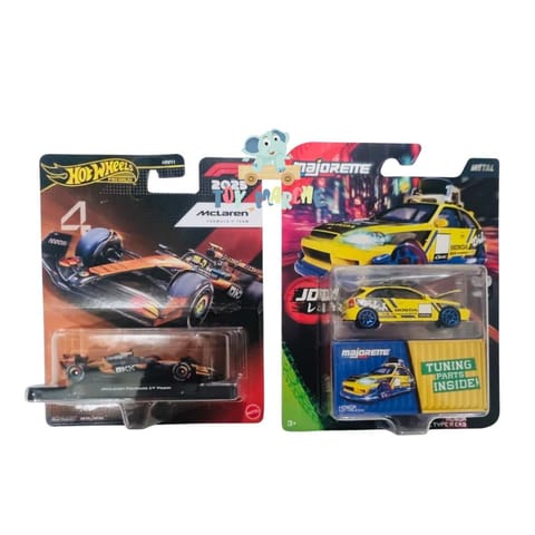 Hot Wheels Formula 1 McLaren F1 Team (4) And Majorette JDM legends Premium Honda Civic Type R EK9 Tuning Part Inside