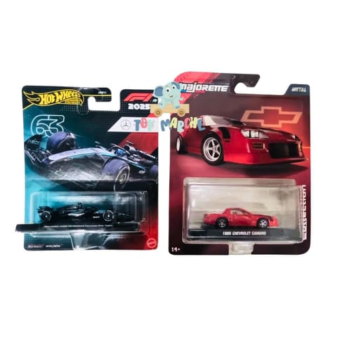 Hot Wheels Formula 1 Premium Race Team VCARB - Driver 1 Racing Bulls (30) And Majorette 1985 Chevrolet Camaro
