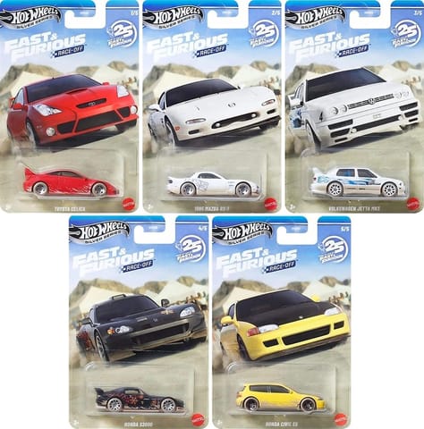 Hot Wheels 2026 Fast & Furious: Race-Off - Set Of 5