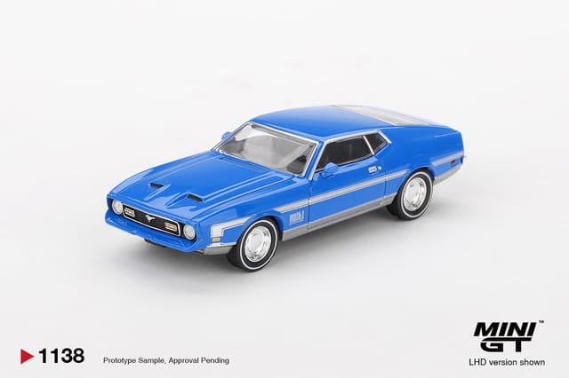 Mini GT 1138 Ford Mustang Mach 1 Grabber Blue