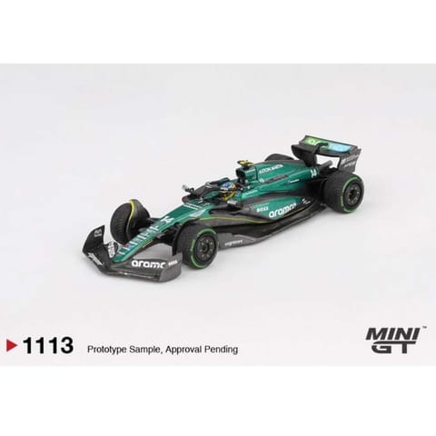 Mini GT 1113 Aston Martin AMR24 #14 Fernando Alonso 2024 F1 Canadian GP