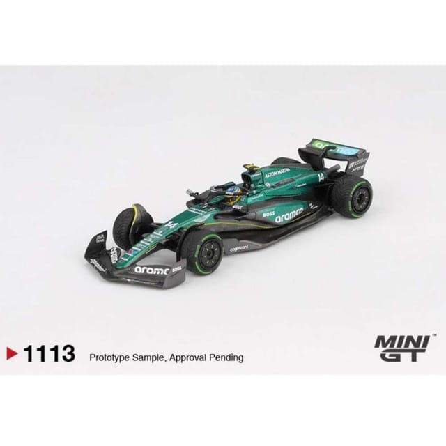 Mini GT 1113 Aston Martin AMR24 #14 Fernando Alonso 2024 F1 Canadian GP