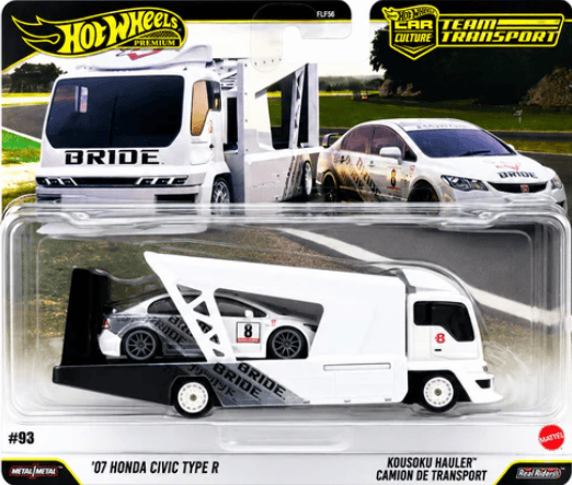 Hot Wheels Car Culture Team Transport '07 Honda Civic Type R/ Kousoku  Hauler Camion De Transport